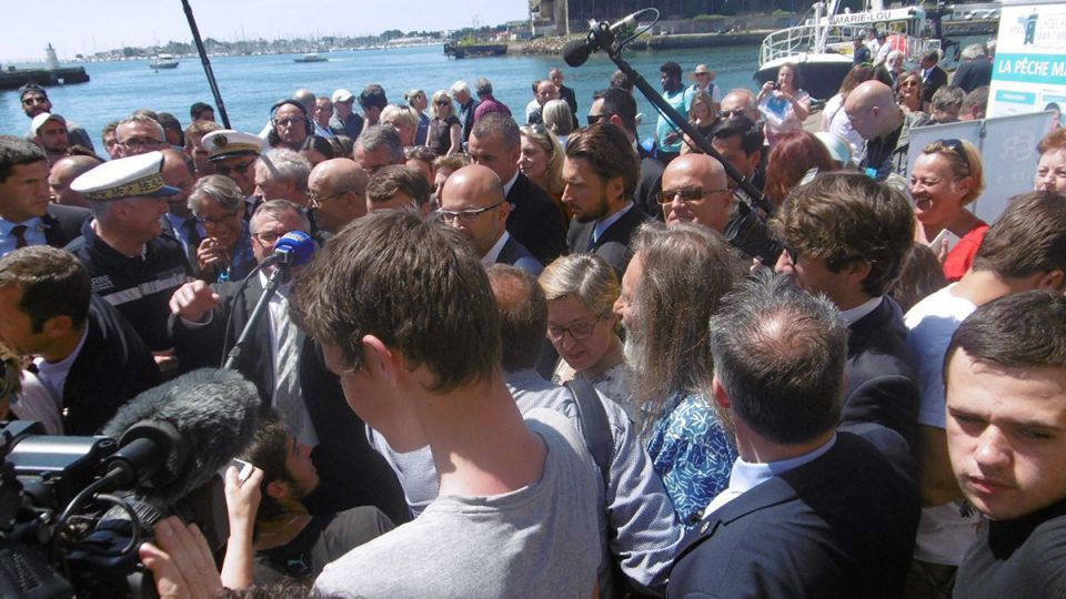 Les élèves de première CGEM Pêche à la rencontre du Président de la République