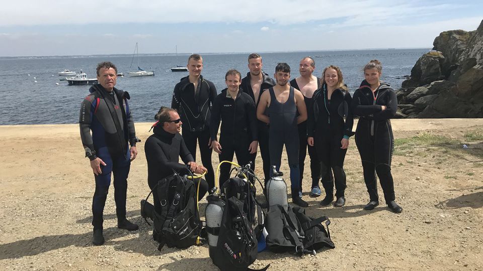 Les 1eres cultures marines en stage plongée à Groix la semaine dernière
